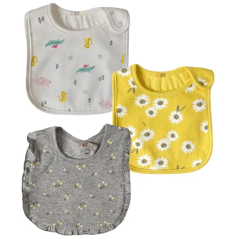Kit Babador Bebê Carters Original Com 3 Un Flores