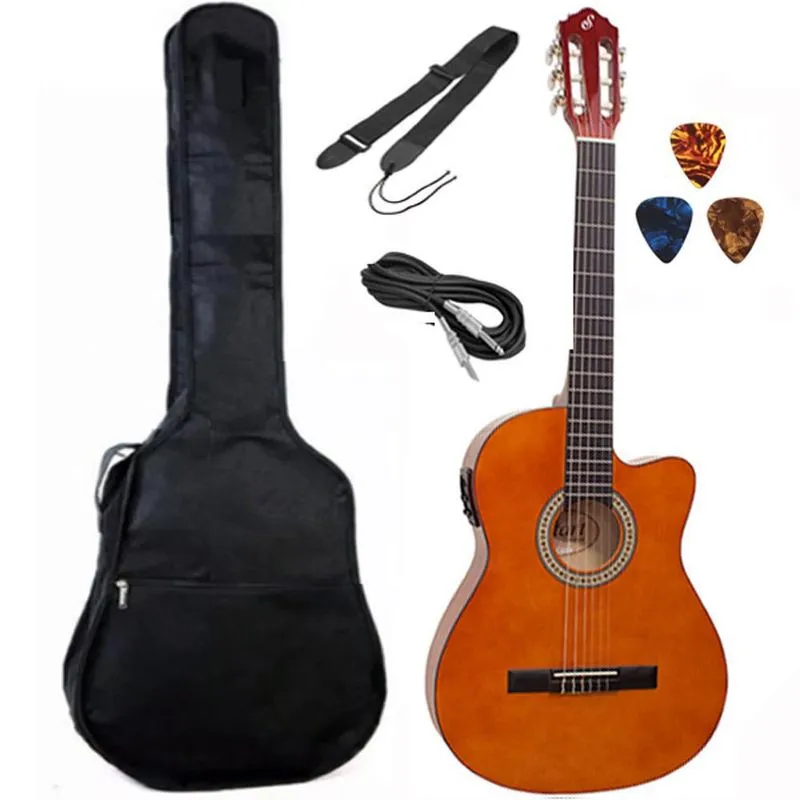 Kit Violão Giannini Start Nf-14 Flat Fino Ceq Nt Natural