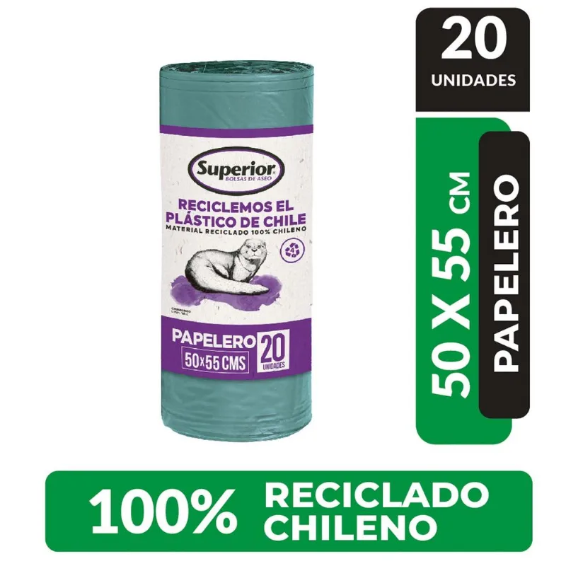Bolsa de Basura Superior Papelero 50 x 55 cm 20 un.