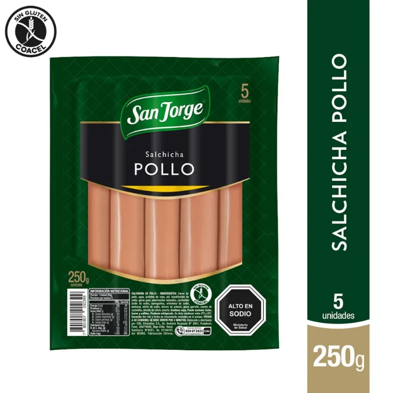 Salchichas de Pollo San Jorge 250 g
