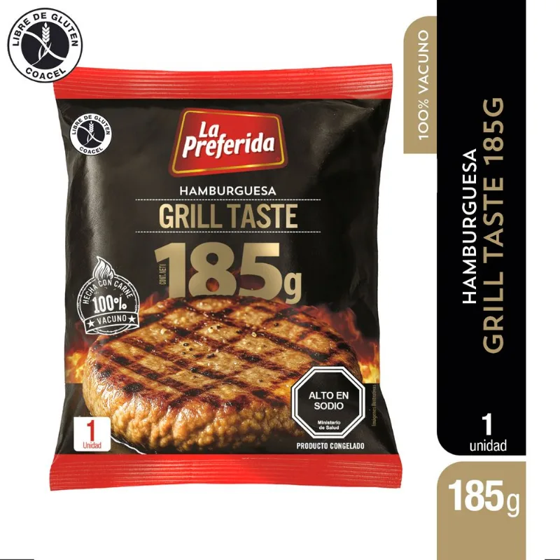 Hamburguesa La Preferida Grill Taste 185 g