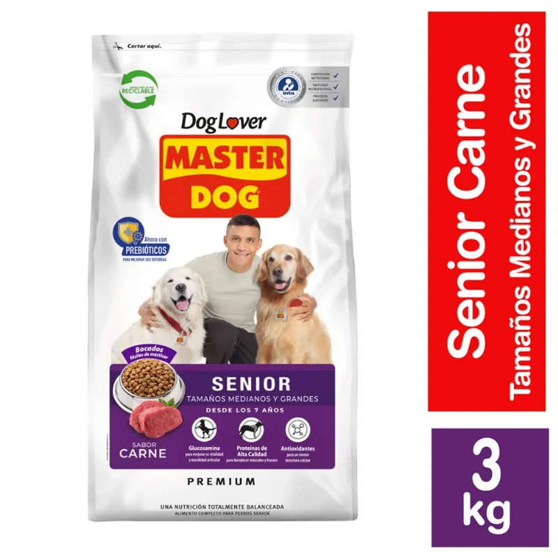 Alimento Perro Senior Master Dog Carne 3 kg