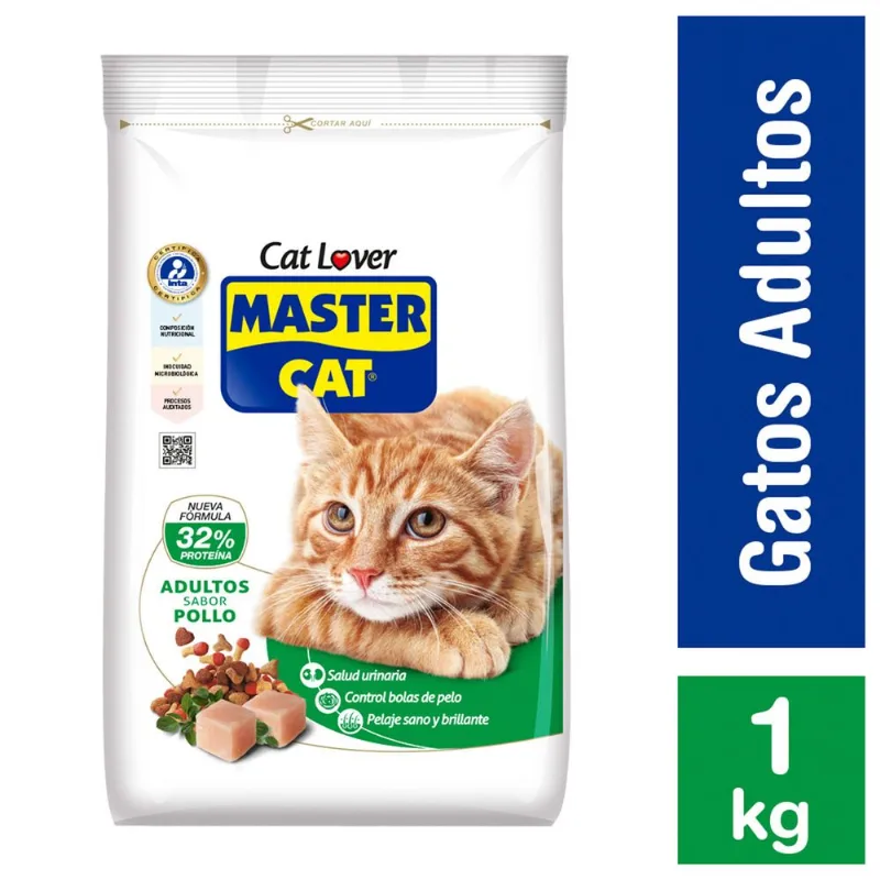 Alimento Gato Adulto Master Cat Pollo y Carne 1 kg