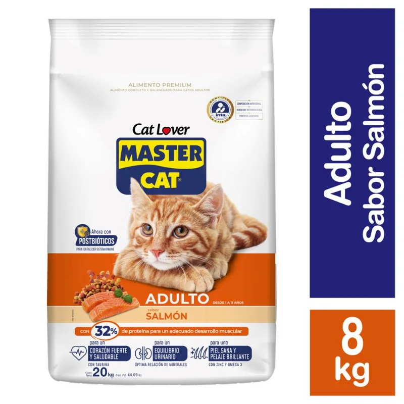 Alimento Gato Adulto Master Cat Salmón y Sardina 8 kg