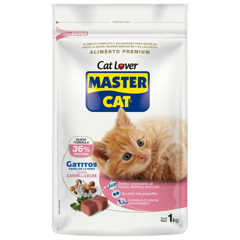 Alimento Gatito Carne y Leche 1 kg
