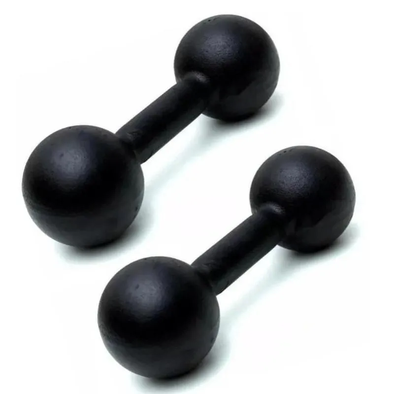 Halter Redondo Ferro Fundido Preto 4kg (2 Unidades)