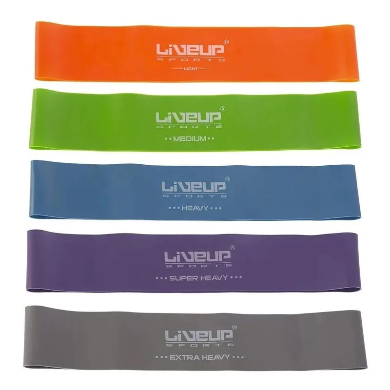 Elástico Mini Band Liveup Kit Com 5un Do Leve Ao Extra Forte