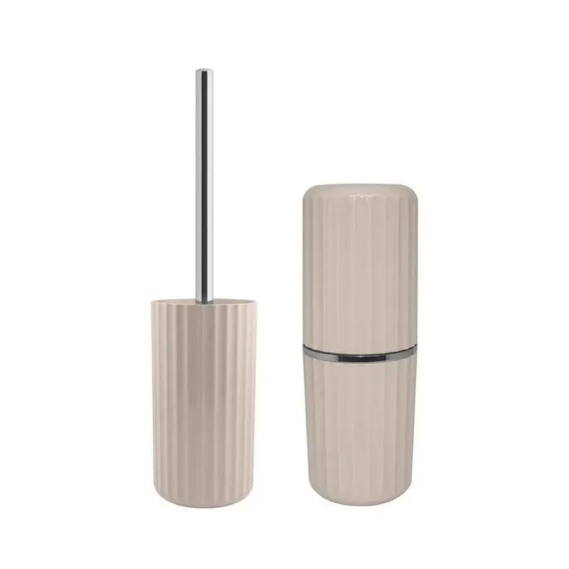 Kit pia porta escova de dente E escova sanitaria groove bege