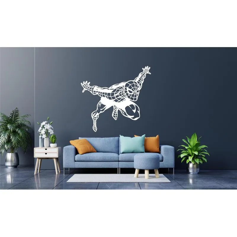 Quadro Homem Aranha 29x29 Decorativo Vazado Heróis MDF 3mm