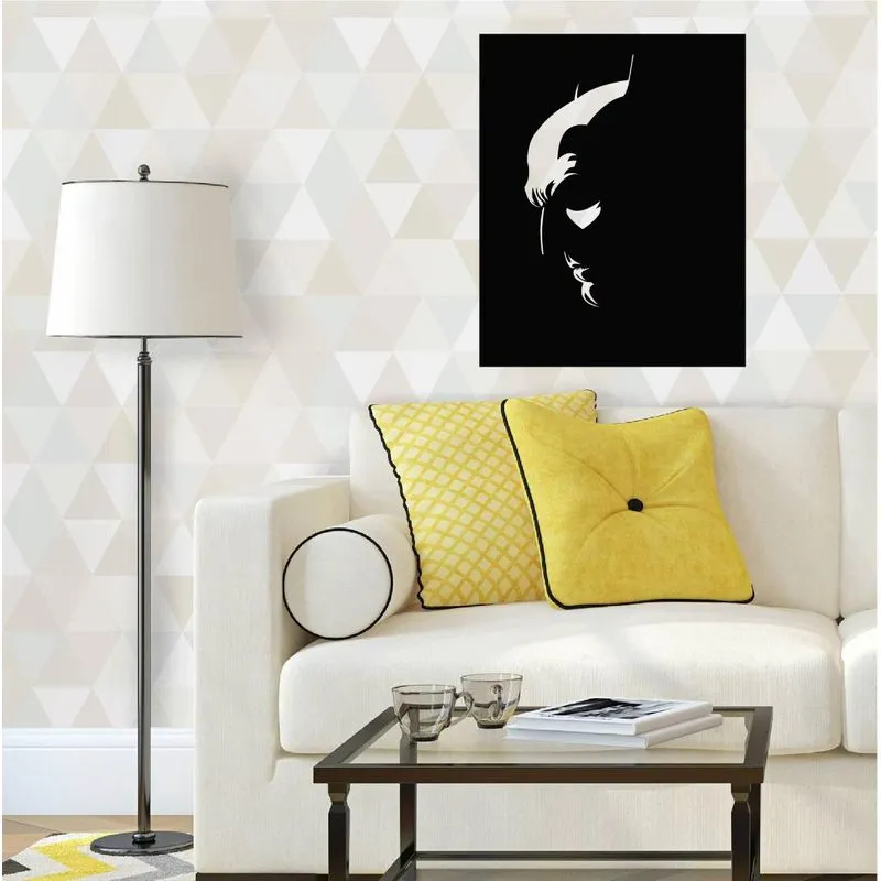 Quadro Batman Heróis 36x29 Decorativo Vazado Hotel MDF 3mm
