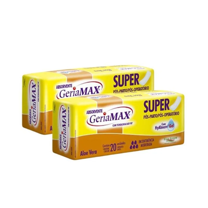 Absorvente Geriátrico Geriamax Kit Com 2X 20 Unidades