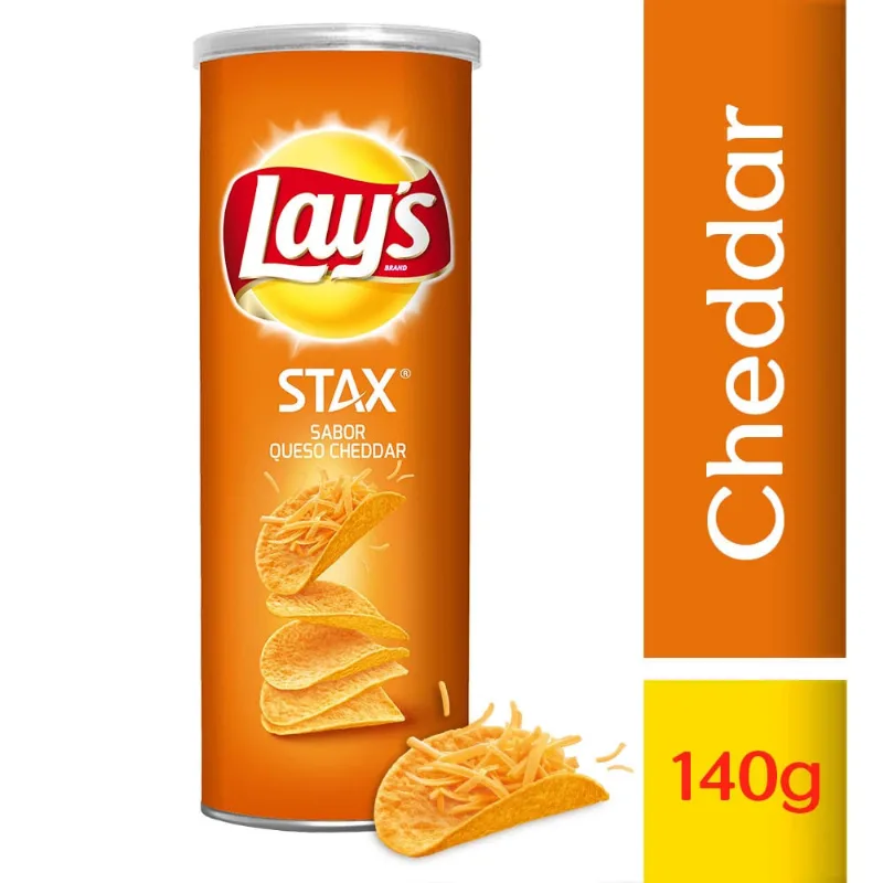 Papas Fritas, Lay´s, Stax Cheddar, 140g Papas Fritas Stax Cheddar 140 Gr