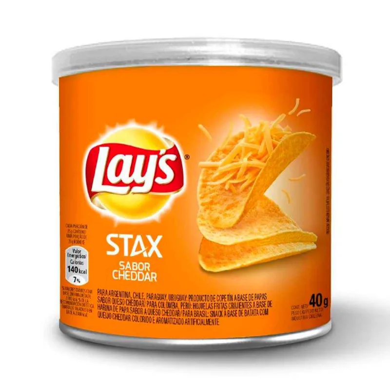 Papas Fritas Lay´s Stax Cheedar X40gr Papas Fritas Lay's Stax Cheedar 40 Gr