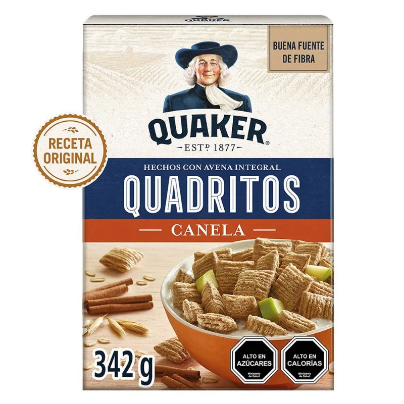Cereal Quaker Quadritos Canela 342 g