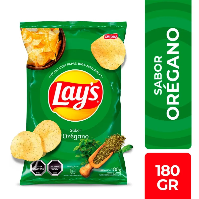 Papas Fritas Lay's Mediterráneas Orégano 180 g