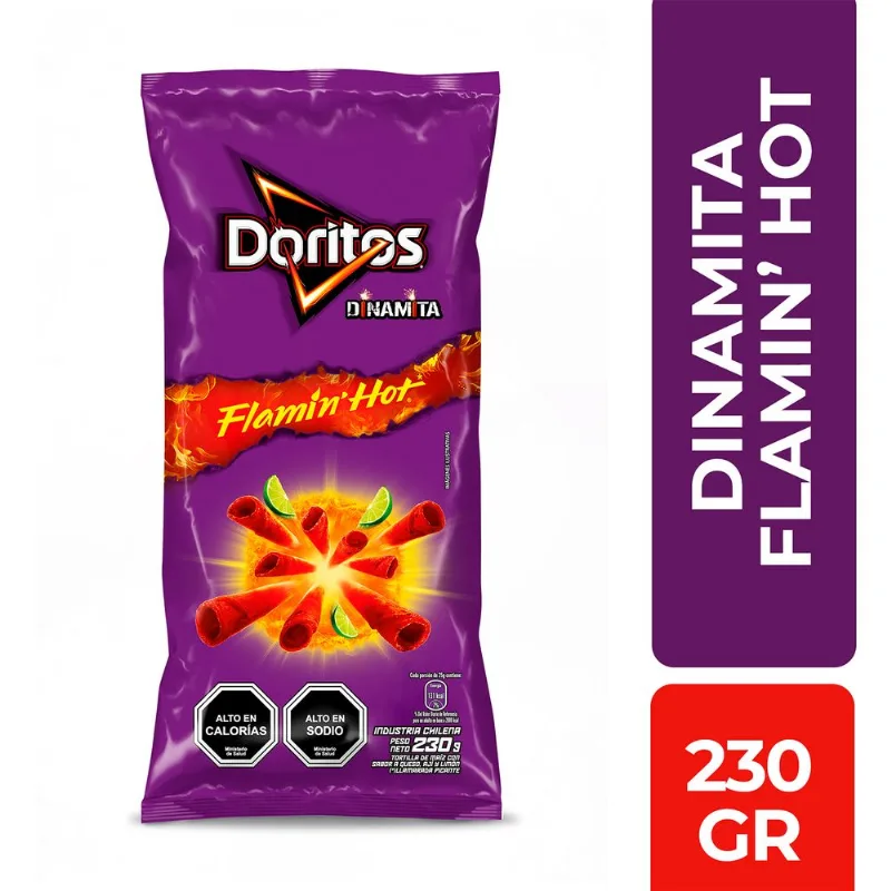 Snack Doritos Dinamita Sabor Flamin' Hot 230 g