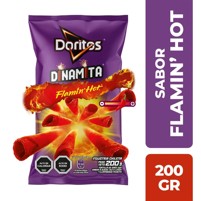 Snack Doritos Dinamita Sabor Flamin' Hot 200 g