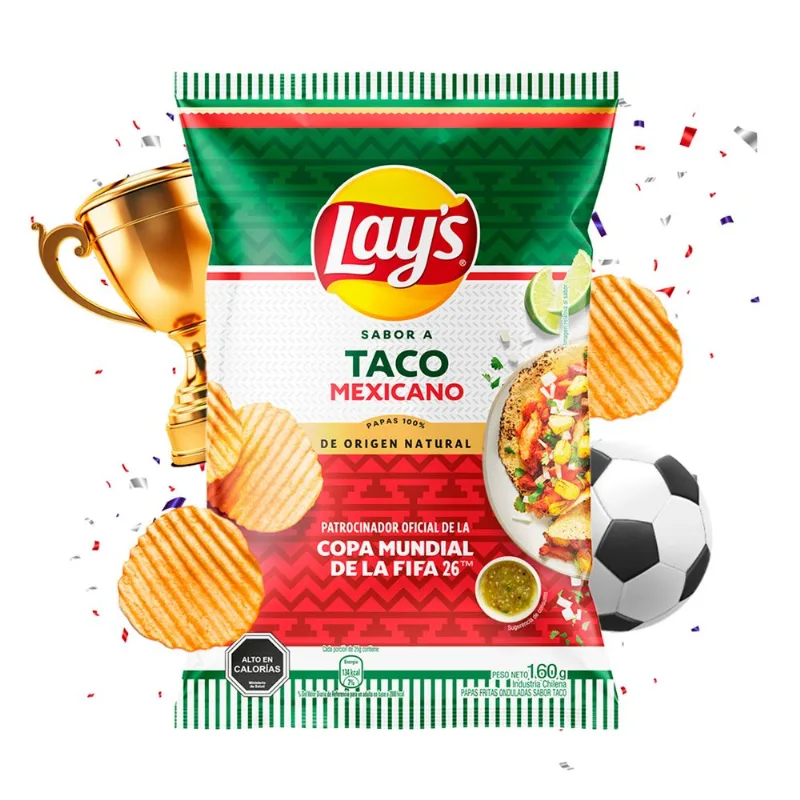 Papas Lays Sabor Taco Mexicano 160 g