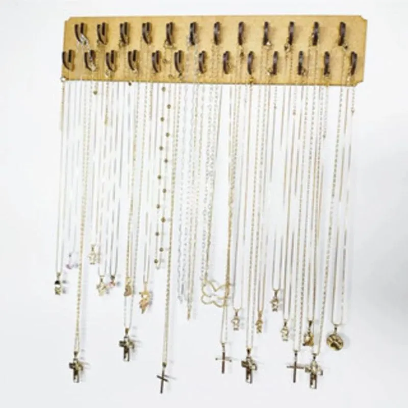 Porta Colares Pulseiras De Parede Suporte Com Ganchos