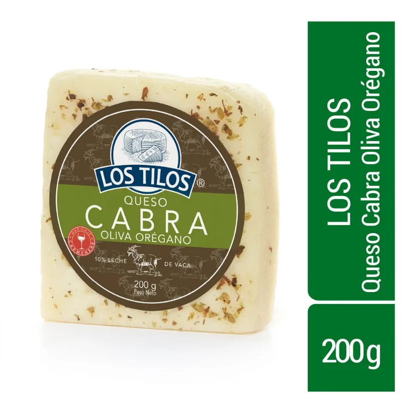 Queso Cabra Oliva Orégano Los Tilos Envasado Trozo 200 g