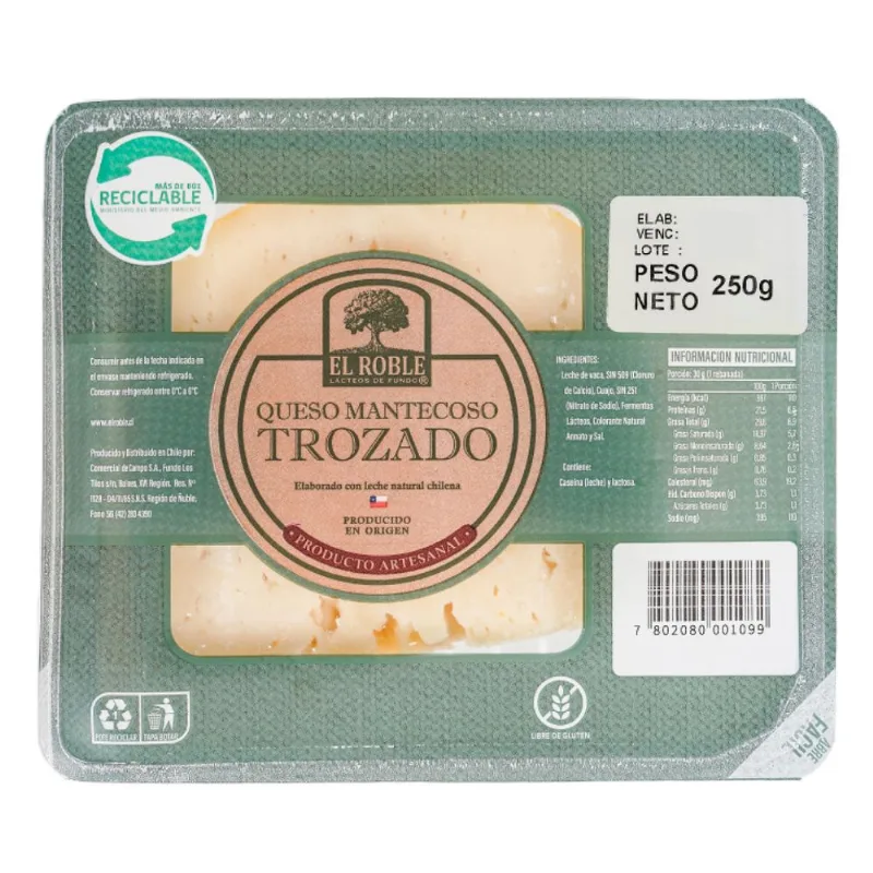 Queso Mantecoso El Roble Trozo 250 g