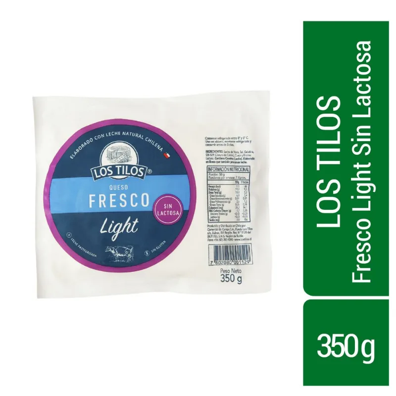 Queso Fresco Light Los Tilos Envasado Trozo 350 g