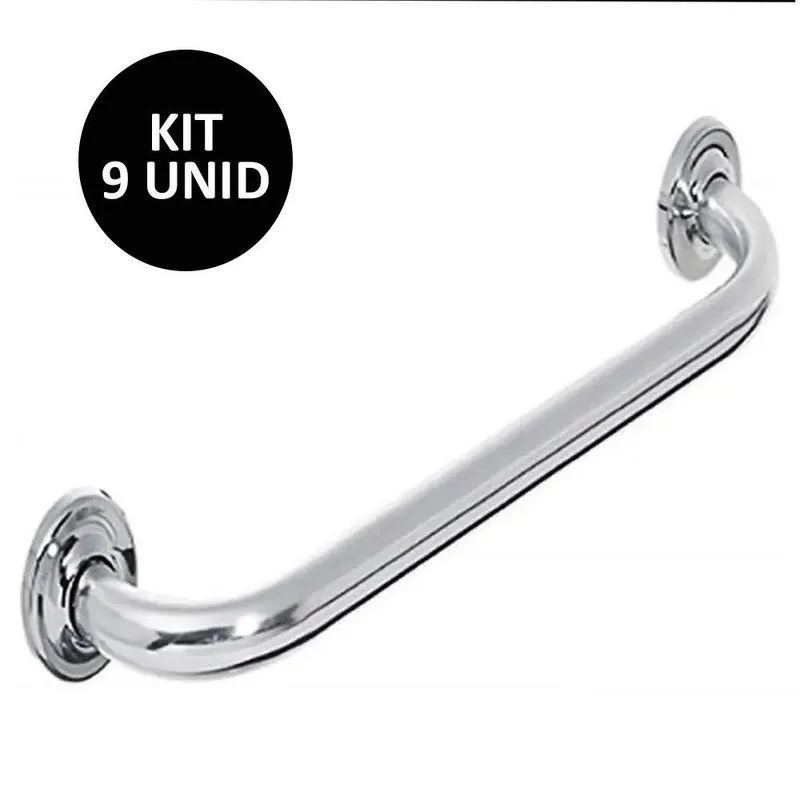Alça De Apoio Banheiro 9 Uni 40cm Barra