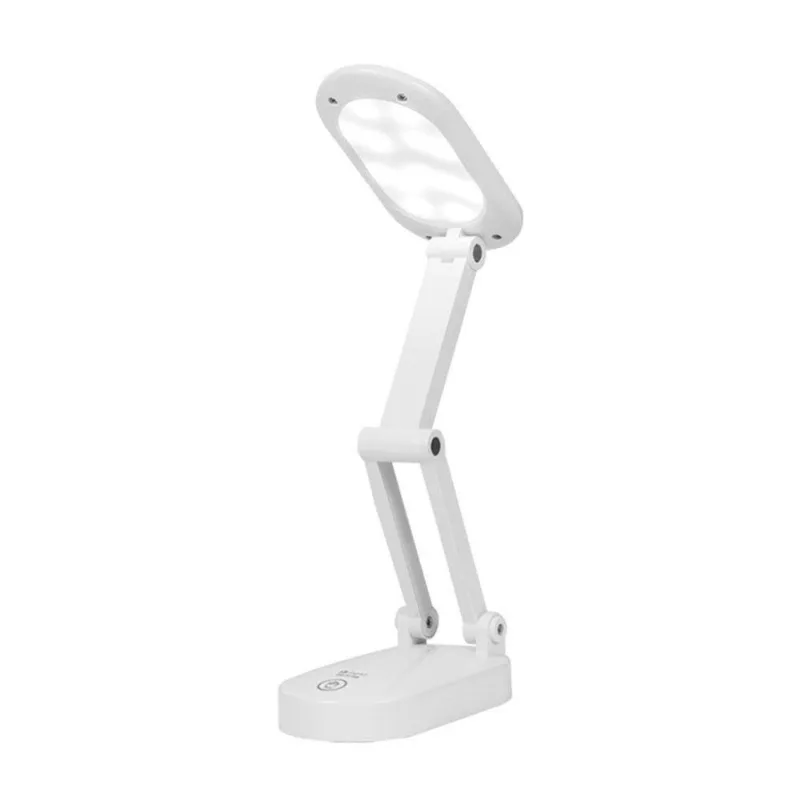Luminaria De Mesa Touch Dobrável Sem Fio Led Articulada Recarregavel Iluminaçao Lampada 3 Funções