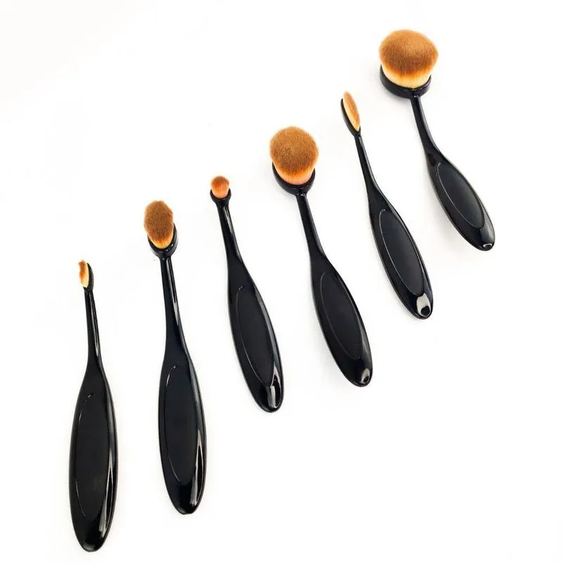 Pincel Profissional Oval Kit 6 Peças Escova Flexivel