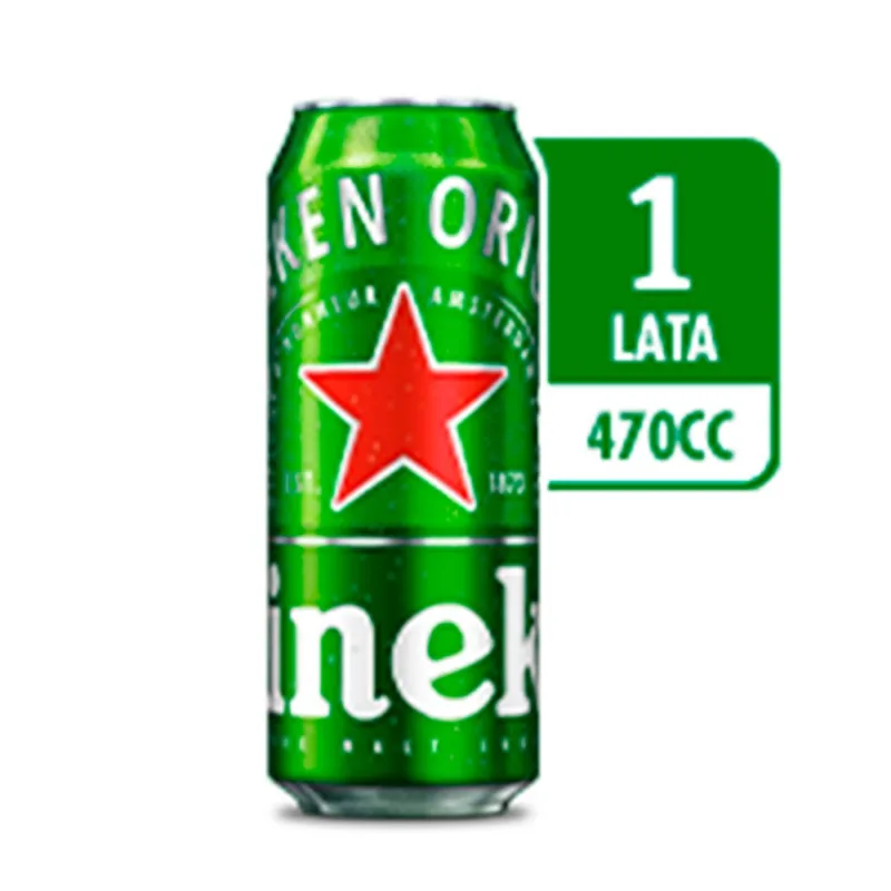 Cerveza Heineken Lata 470 cc
