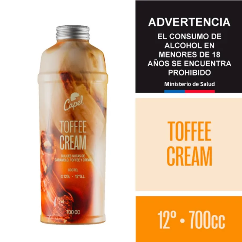 Cóctel Capel Toffe Cream 12° 700 cc