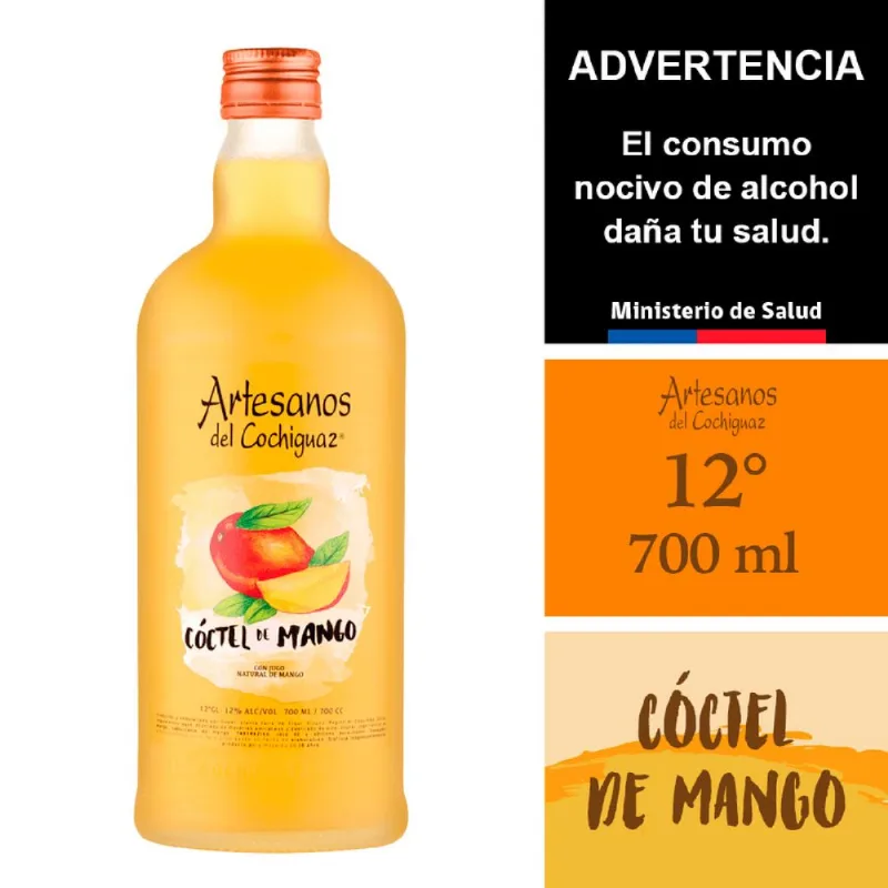 Cóctel Mango Sour Artesanos del Cochiguaz 12° Botella 700 cc