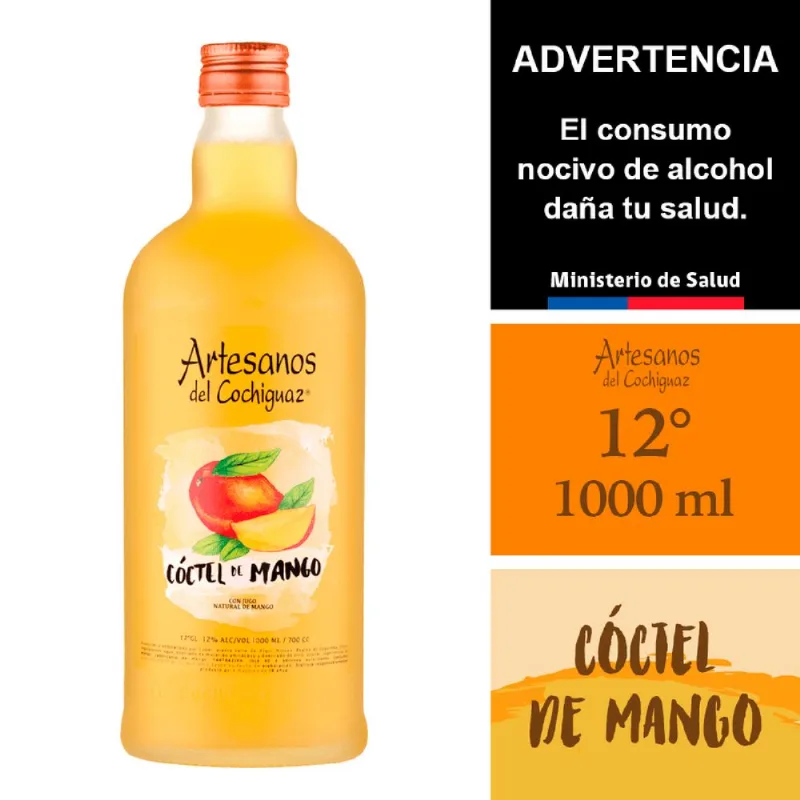 Cóctel Mango Sour Artesanos del Cochiguaz 12° 1 L