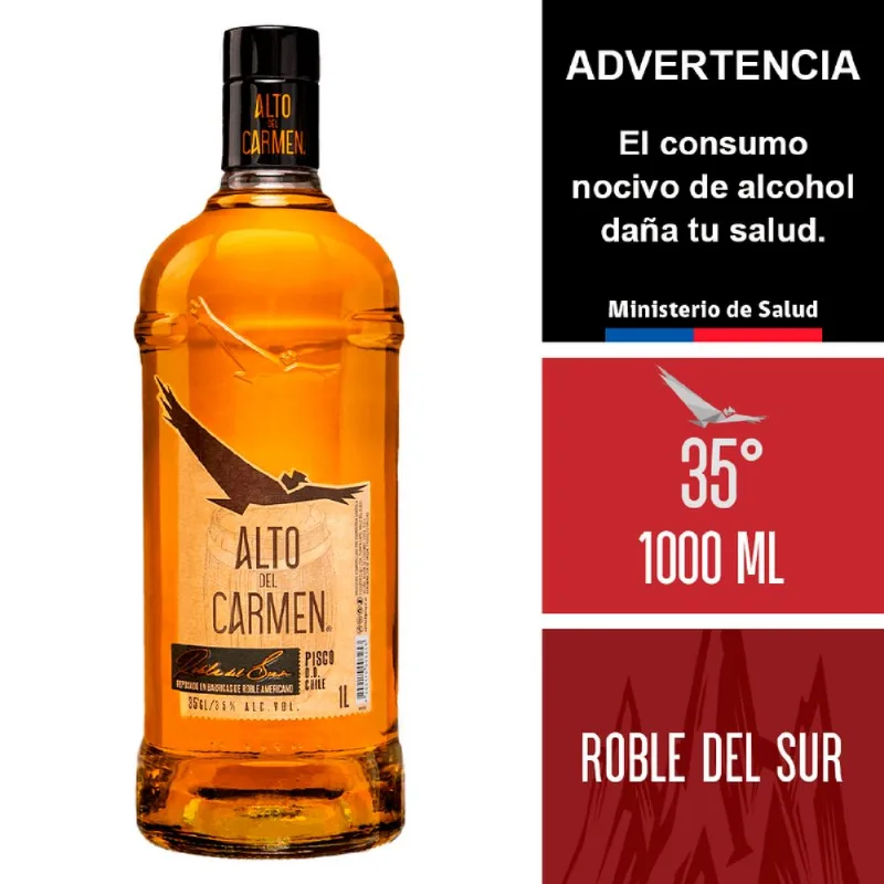 Pisco Alto del Carmen Roble del Sur 35° 1 L