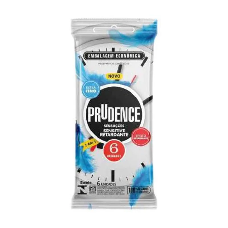 Camisinha Prudence Sensação Retardante Natural Kit 24 Uni