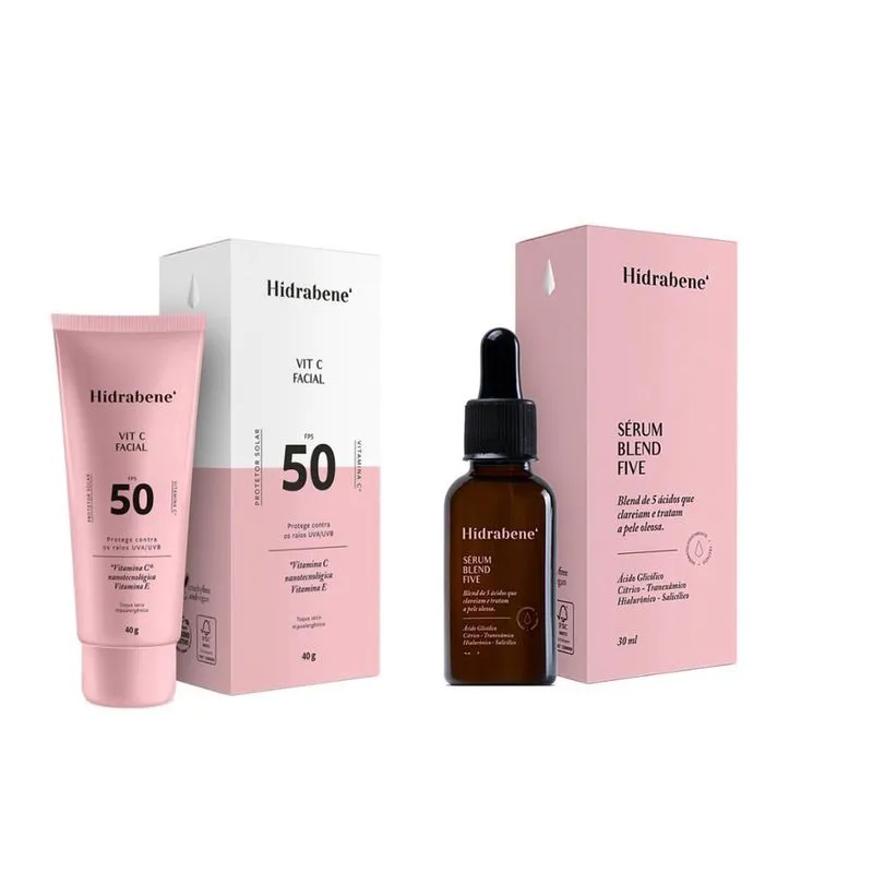 Protetor Vitamina C Fps 50 + Sérum Blend Five Hidrabene
