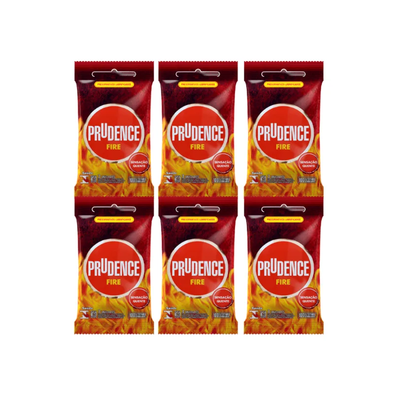 Camisinha Preservativo Prudence Fire Hot Kit 18 Camisinhas