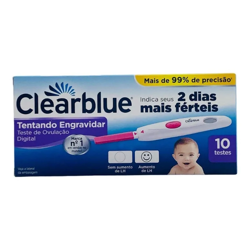Teste De Ovulação Digital Clearblue Com 10 Unidades
