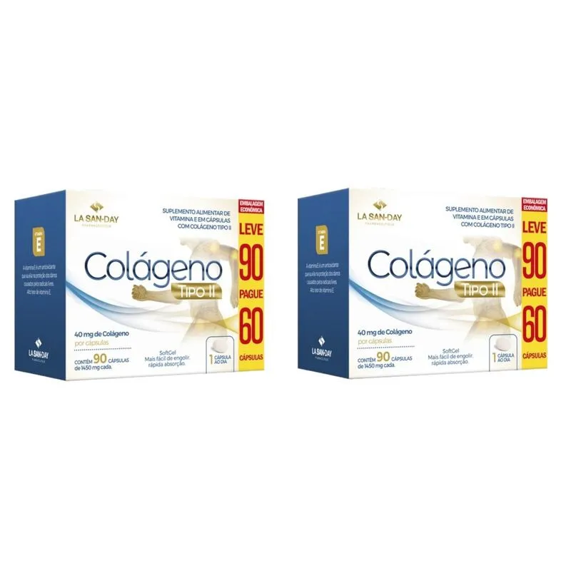 Kit 2 Un Colágeno Tipo 2 La Sanday Leve 90 Pague 60 Capsulas