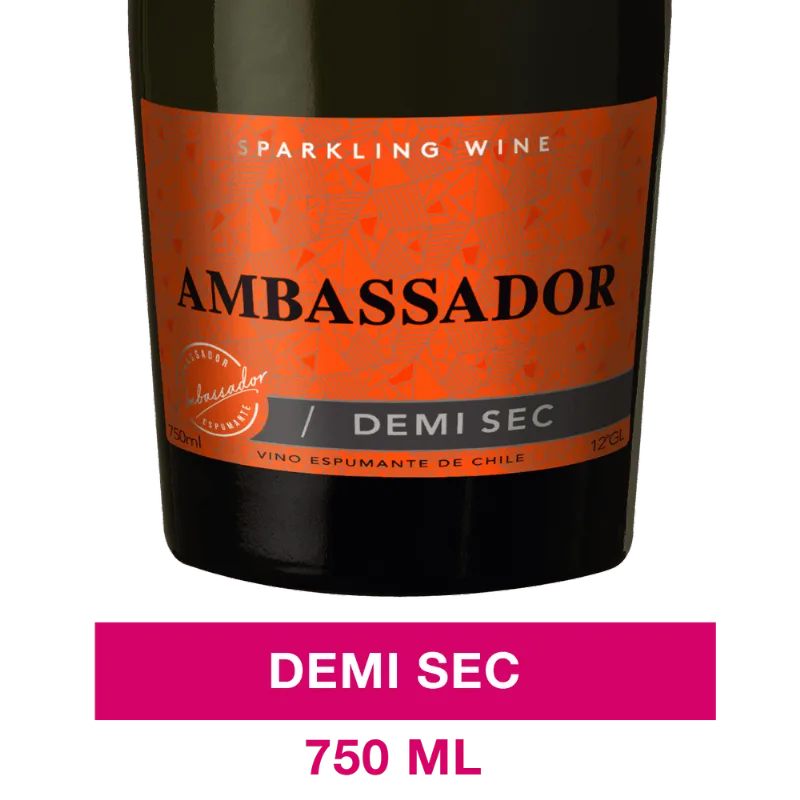 Espumante Ambassador Demisec 750 cc