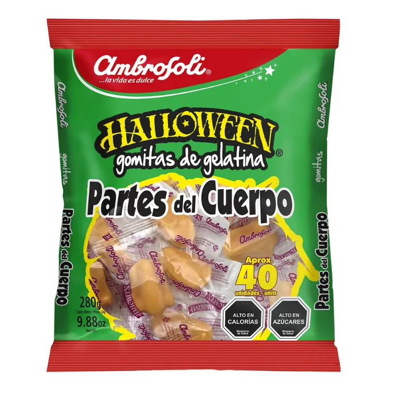 Gomitas de Gelatina Ambrosoli Halloween Partes del Cuerpo 280 g