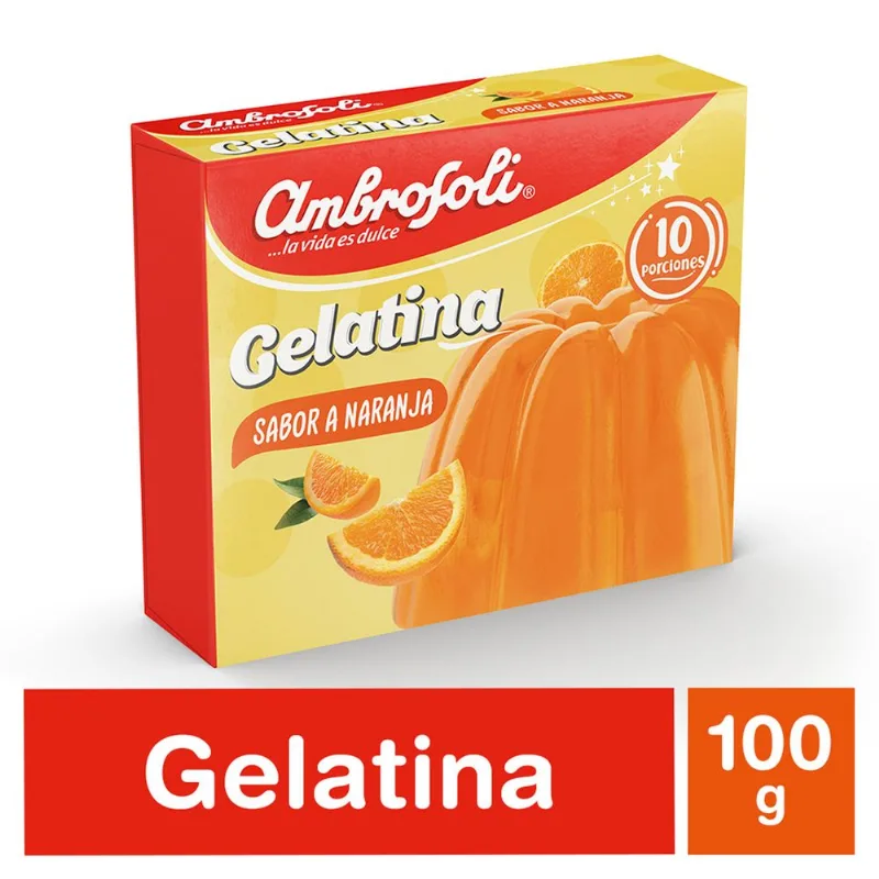 Gelatina Ambrosoli Naranja 100 g
