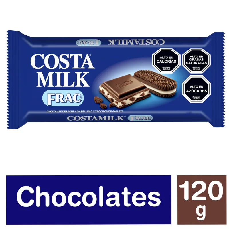 Chocolate Relleno Trocitos Galleta Frac 120 g