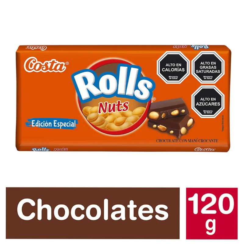 Tableta Chocolate Rolls Nuts 120 g