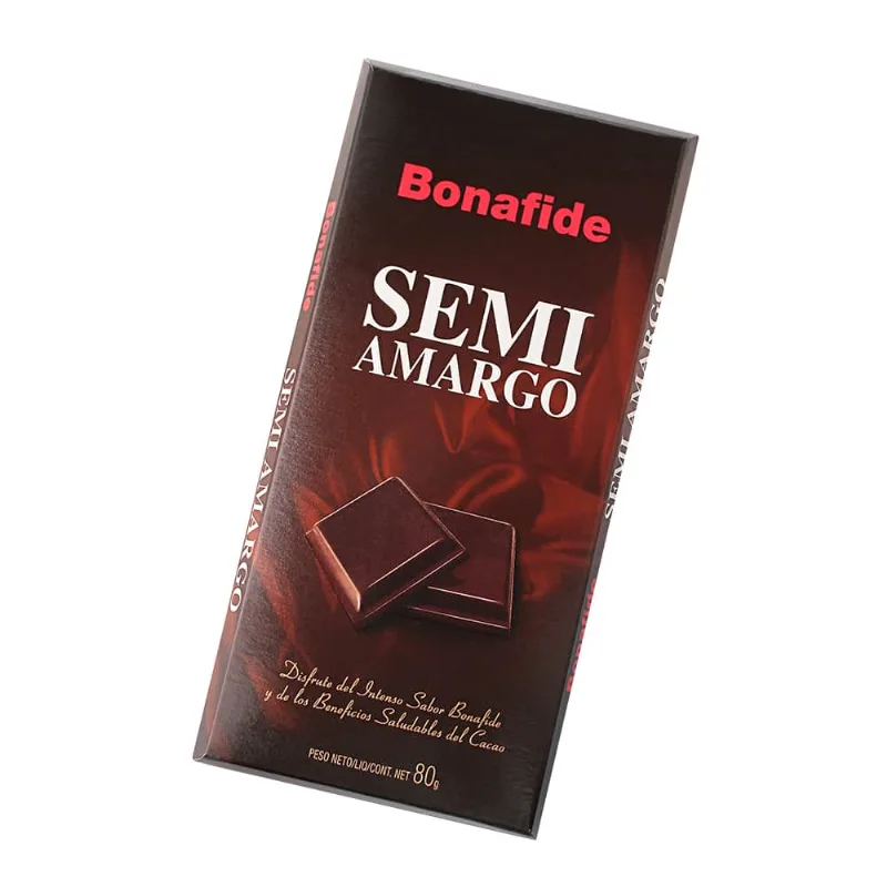 Tableta Semi Amargo Bonafide X 80 G