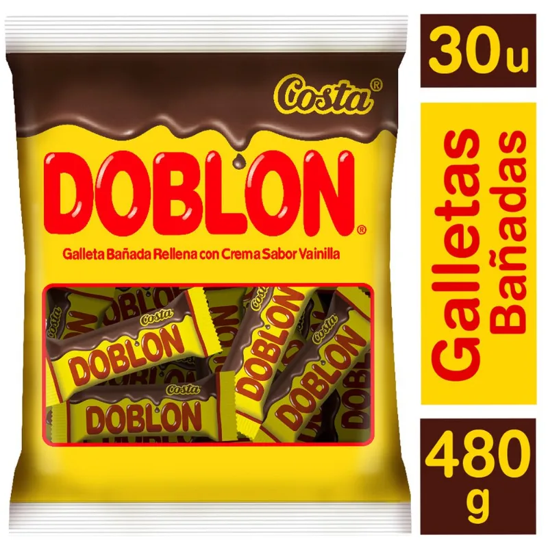 Galleta Doblón Costa 480 g 30 un.