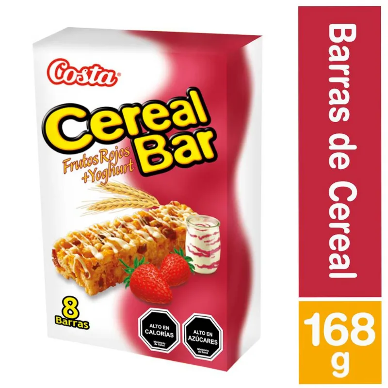Barra de Cereal Cerealbar Frutos Rojos + Yogurt 21 g 8 un.