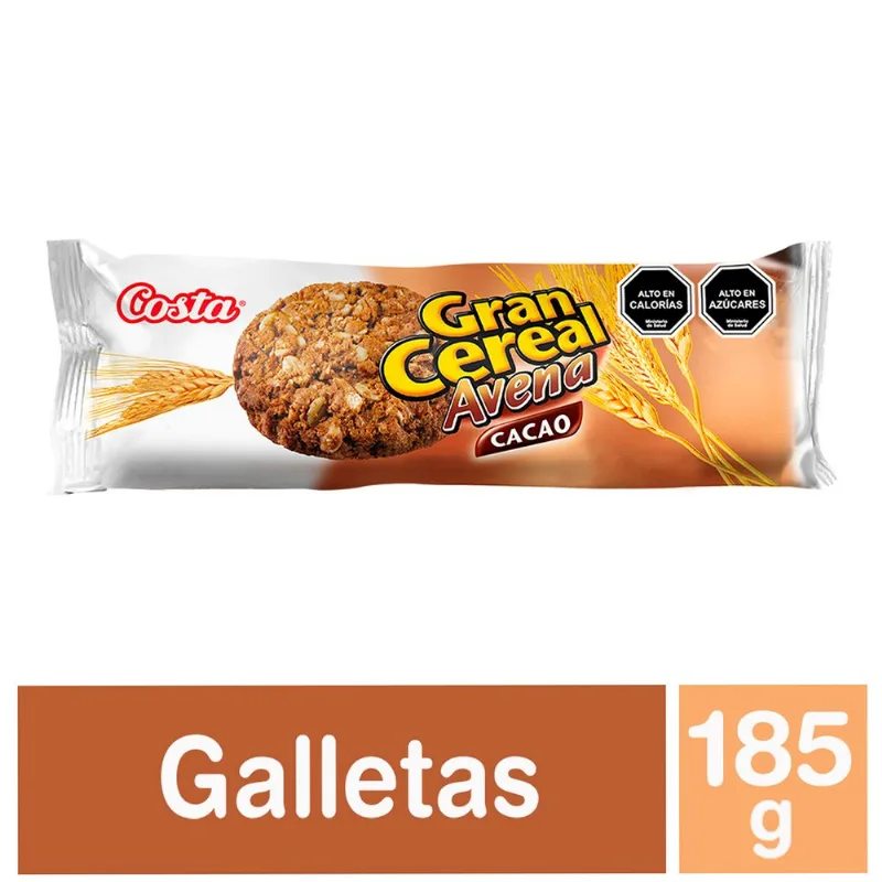 Galletas de Avena Gran Cereal Cacao 185 g
