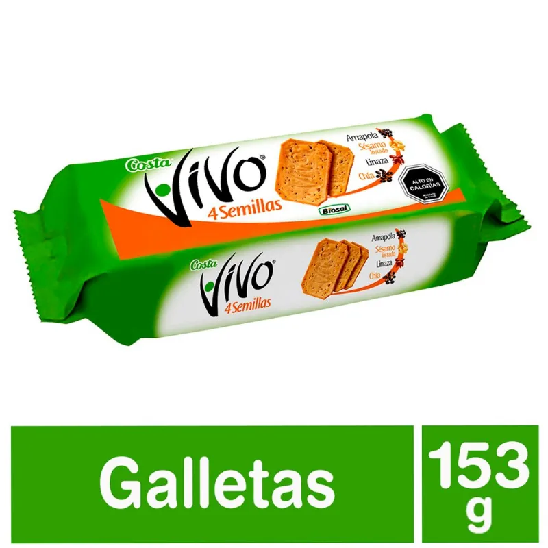Galletas Vivo 4 Semillas 153 g