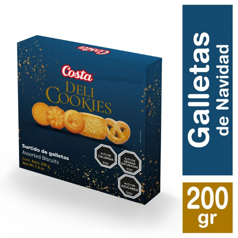 Galletas Caja Deli Navideña 200 g
